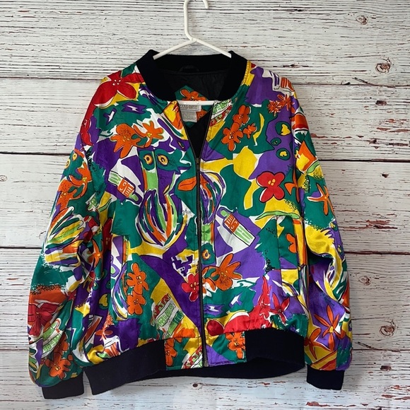 Vintage Stefano world wide floral bomber jacket - Picture 2 of 13